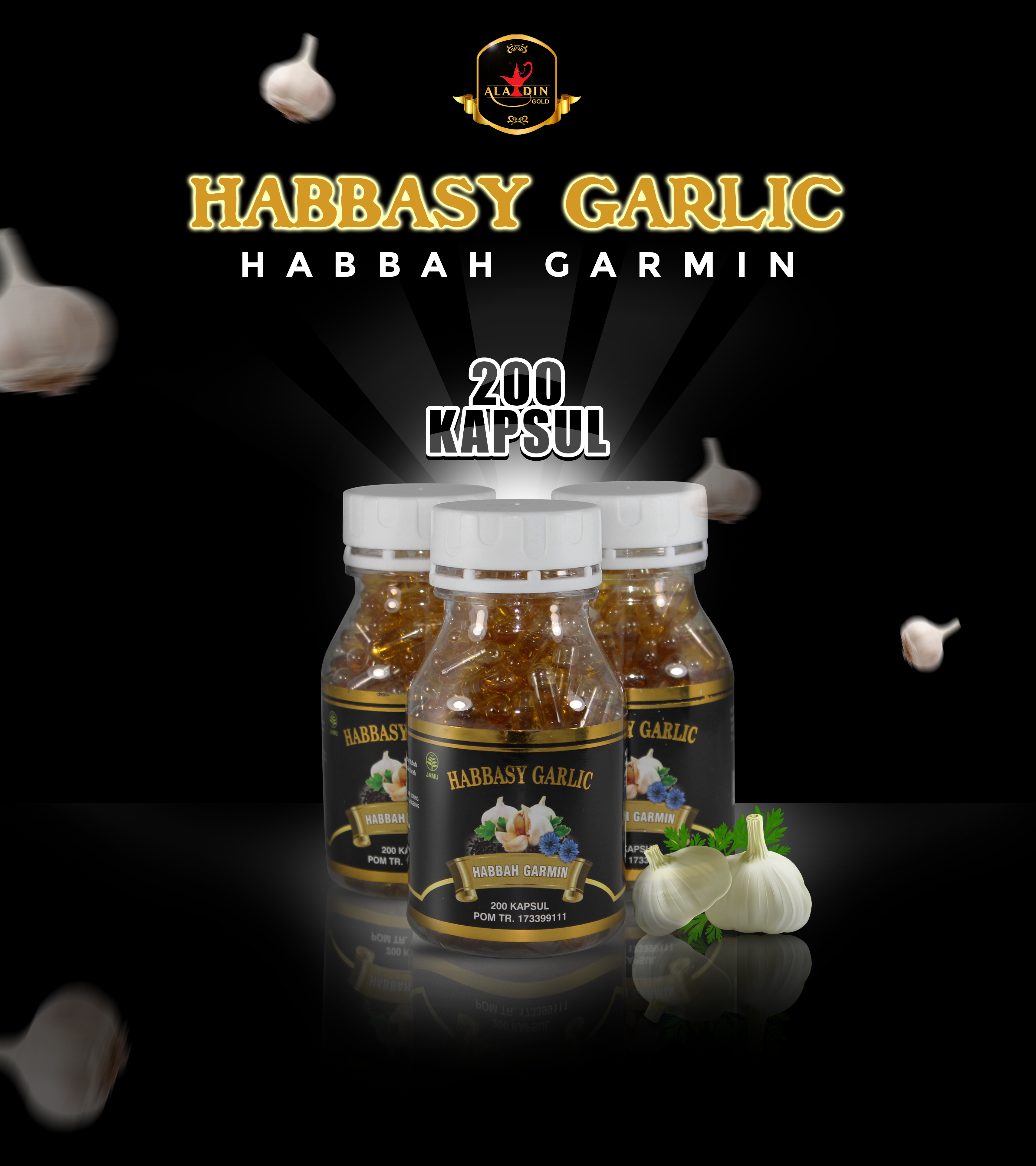 habbasy garlic 200 kapsul